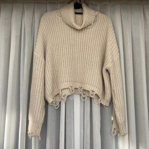 Creme Turtleneck Sweater